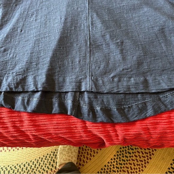 Chico’s Seamed Cotton Slub T-Shirt Dress Navy Blue. Size 4/Chicos 0. - Picture 11 of 13